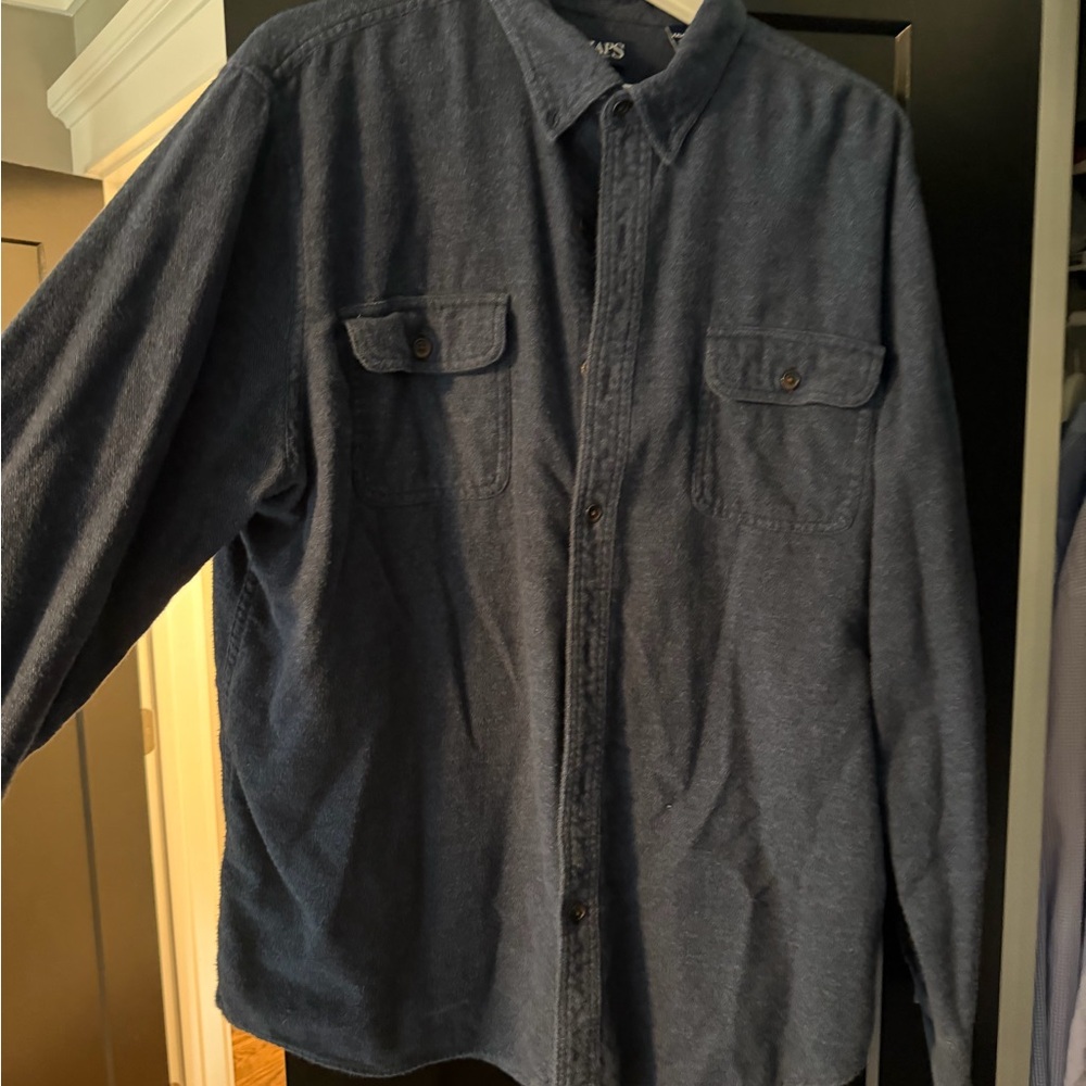 Chaps Dark Blue Shirt Jacket